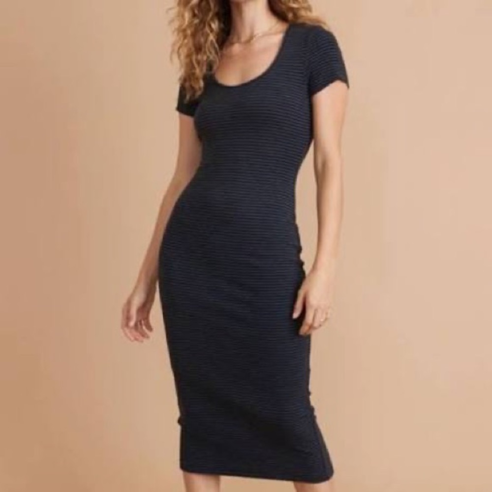 Marine Layer Lexi Ribbed Midi Dress (M)